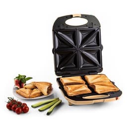 Klarstein Trinity Piastra per Waffle + Piastra per panini