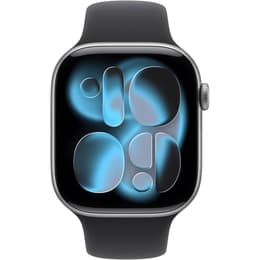 Apple Watch Series 11 (2025) GPS + Cellular 46 mm - Alluminio Argento - Cinturino Sport Nero