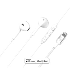 Auricolari Bluetooth Riduttore di rumore - Ecouteurs Renforcés Lightning Télécommande/Micro Bouton Blanc + Garantie à vie Force Play