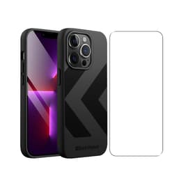 Back Market Cover iPhone 13 Pro Max e shermo protettivo - Plastica riciclata - Nero (Chevron)