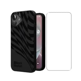Back Market Cover iPhone 16 e shermo protettivo - 100% biodegradabile - Nero - Motivo Onda