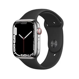 Apple Watch (Series 7) 2021 GPS + Cellular 45 mm - Titanio Argento - Cinturino Sport Nero