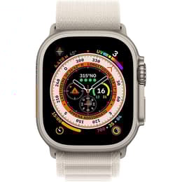 Apple Watch Ultra 2 (2023) GPS + Cellular 49 mm - Titanio Titanio naturale - Alpine loop Bianco