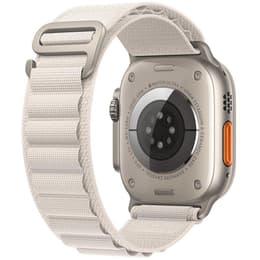 Apple Watch Ultra 2 (2023) GPS + Cellular 49 mm - Titanio Titanio naturale - Alpine loop Bianco