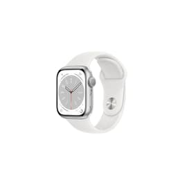 Apple Watch (Series 8) 2022 GPS 41 mm - Alluminio Argento - Cinturino Sport Bianco