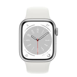 Apple Watch (Series 8) 2022 GPS 41 mm - Alluminio Argento - Cinturino Sport Bianco