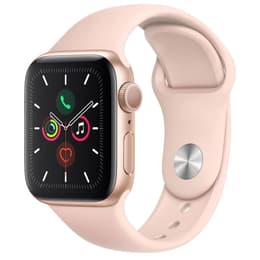 Apple Watch (Series 5) 2019 GPS + Cellular 40 mm - Acciaio inossidabile Oro - Cinturino Sport Rosa