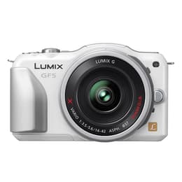 Maquina fotografica ibrida - Panasonic Lumix DMC-GF5 - Bianco + Obiettivo Panasonic Lumix G Vario 12-32mm f/3.5-5.6 ASPH