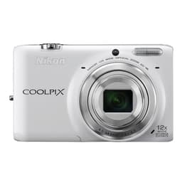 Macchina fotografica compatta Coolpix S6500 - Bianco + Nikon Nikkor Wide Optical Zoom 25-300 mm f/3.1-6.5 ED VR f/3.1-6.5