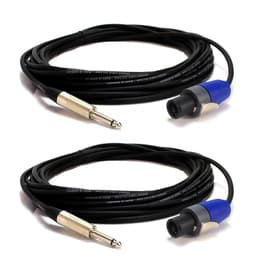 Lot de 2 Câbles MR Entertainer - Jack 6,35mm / Speakon mâle 10 m pour enceintes Cavo