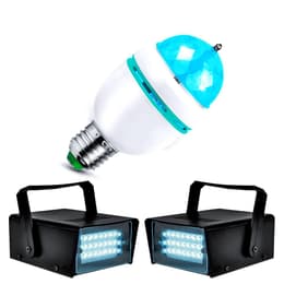 Strobes + Ampoule Mini DIAMS 4 LED's RVBA Lytor Light Mode AUTO, Culot E-27 Illuminazione