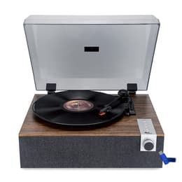 Evidence Acoustics Tourne-disque Vinyle EA-PL200-WOOD - Haut-parleurs intégrés 40 watts PMPO - 33, 45 et 78 tours - Bluetooth+Clé USB 32G Giradischi