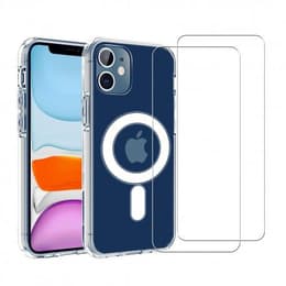 Cover iPhone 12 Mini e 2 schermi di protezione - TPU - Trasparente