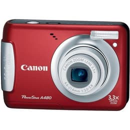Fotocamera Bridge compatta PowerShot A480 - Rosso + Canon Zoom Lens 3.3X 37-122mm f/3.0-5.8 f/3.0-5.8
