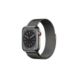 Apple Watch (Series 8) 2022 GPS + Cellular 45 mm - Acciaio inossidabile Grigio Siderale - Sport loop Grigio