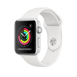 Apple Watch (Series 3) 2017 GPS 42 mm - Alluminio Argento - Cinturino Sport Bianco