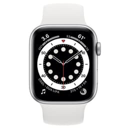 Apple Watch Series 6 (2020) GPS 44 mm - Alluminio Argento - Cinturino Sport Bianco