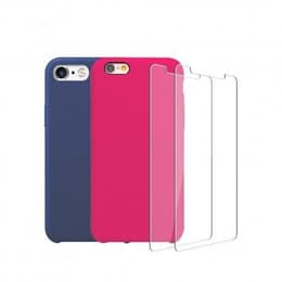 Cover iPhone 6/6s e 2 schermi di protezione - Nano liquido - Blu
