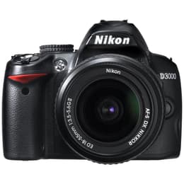 Reflex - Nikon D3000 - Nero + Obiettivo Nikon Nikkor AF-S DX 18-55mm f/3.5-5.6 G II ED