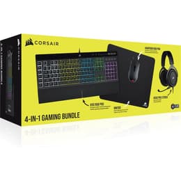 Tastiera AZERTY Francese retroilluminata CORSAIR 4 IN 1 GAMING BUNDLE