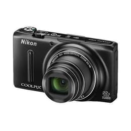Macchina fotografica compatta Coolpix S9500 - Nero + Nikon Nikkor Wide Optical Zoom ED VR 25-550 mm f/3.4-6.3 f/3.4-6.3