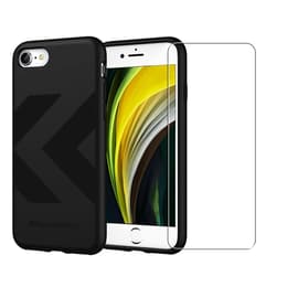 Back Market Cover iPhone 7/8/SE 2020/2022 e shermo protettivo - Plastica riciclata - Nero (Chevron)