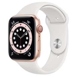 Apple Watch Series 5 (2019) GPS + Cellular 44 mm - Acciaio inossidabile Oro - Cinturino Sport Bianco
