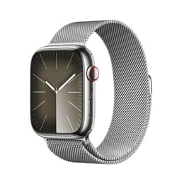 Apple Watch () 2023 GPS 41 mm - Alluminio Argento - Loop in maglia milanese Blu