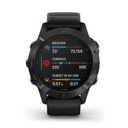 Smart Watch Garmin Cardiofrequenzimetro GPS Fenix 6 Sapphire - Nero