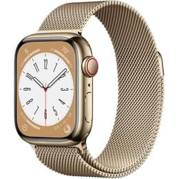 Apple Watch Series 8 (2022) GPS + Cellular 41 mm - Acciaio inossidabile Oro - Loop in maglia milanese Oro