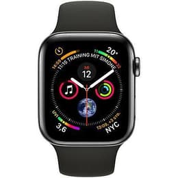 Apple Watch Series 4 (2018) GPS + Cellular 44 mm - Acciaio inossidabile Nero siderale - Cinturino Sport Nero