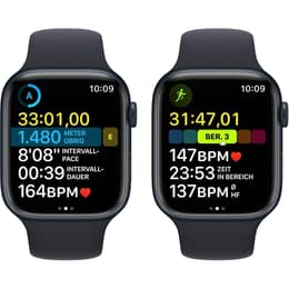 Apple Watch (Series 8) 2023 GPS + Cellular 45 mm - Alluminio Mezzanotte - Cinturino Sport Nero