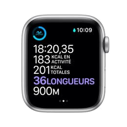 Apple Watch Series 7 (2021) GPS + Cellular 41 mm - Acciaio inossidabile Argento - Cinturino Sport Nero