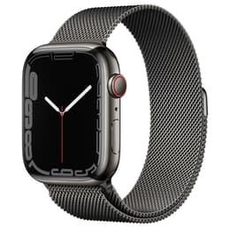 Apple Watch (Series 7) 2021 GPS + Cellular 45 mm - Acciaio inossidabile Grafite - Loop in maglia milanese Grigio