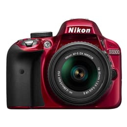 Reflex D3300 - Rosso + Nikon AF-S DX Nikkor 18-55mm f/3.5-5.6 G VR II f/3.5-5.6