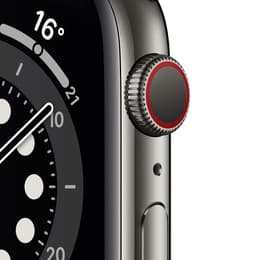 Apple Watch (Series 6) 2020 GPS + Cellular 40 mm - Acciaio inossidabile Grafite - Cinturino Sport Nero