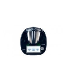 Tavola Scorrevole In Acrilico Nero Lucido Per Thermomix TM6 E TM5 - Base Con Maniglia E Antiscivolo