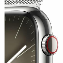 Apple Watch Series 9 (2023) GPS + Cellular 41 mm - Acciaio inossidabile Argento - Loop in maglia milanese Grigio
