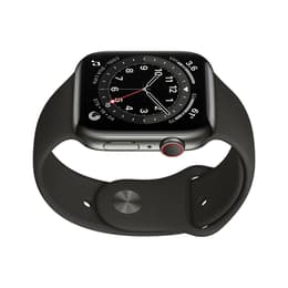 Apple Watch Series 6 (2020) GPS + Cellular 44 mm - Acciaio inossidabile Grafite - Cinturino Sport Nero