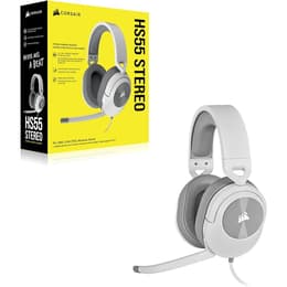 Cuffie riduzione del rumore gaming a filo con microfono Corsair HS55 - Bianco