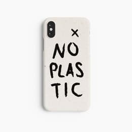 Cover iPhone X/XS - Materiale naturale - Bianco