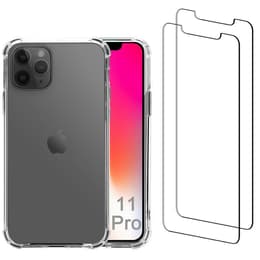 Cover iPhone 11 Pro e 2 schermi di protezione - Plastica riciclata - Trasparente