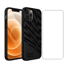 Back Market Cover iPhone 12 / iPhone 12 Pro e shermo protettivo - 100% biodegradabile - Nero - Motivo Onda