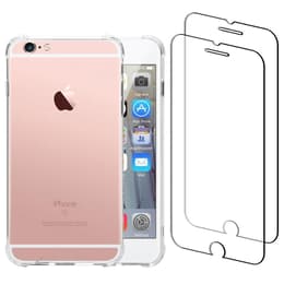 Cover iPhone 6/6S e 2 schermi di protezione - Plastica riciclata - Trasparente