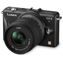 Macchina fotografica ibrida Lumix DMC-GF2 - Nero + Panasonic Lumix G Vario 14-42mm f/3.5-5.6 MEGA O.I.S f/3.5-5.6