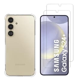 Cover Samsung Galaxy S24 PLUS e 2 schermi di protezione - TPU - Trasparente