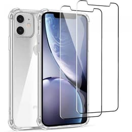 Cover iPhone 11 e 2 schermi di protezione - TPU - Trasparente