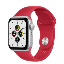 Apple Watch (Series 5) 2019 GPS 40 mm - Alluminio Argento - Sport loop Rosso