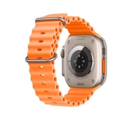 Apple Watch Ultra (2022) GPS + Cellular 49 mm - Titanio Titanio naturale - Cinturino Ocean Arancione