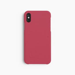 Cover iPhone X/XS - Materiale naturale - Rosso